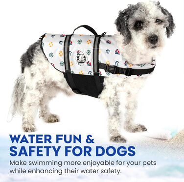 Жилет для плавання собак Paws Aboard, розмір Small. Стильний жилет для собак для плавання та катання на човні.