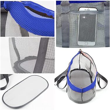 Транспортна сумка для тварин: переноска для маленьких собак, котів та інших дрібних тварин (блакитна)