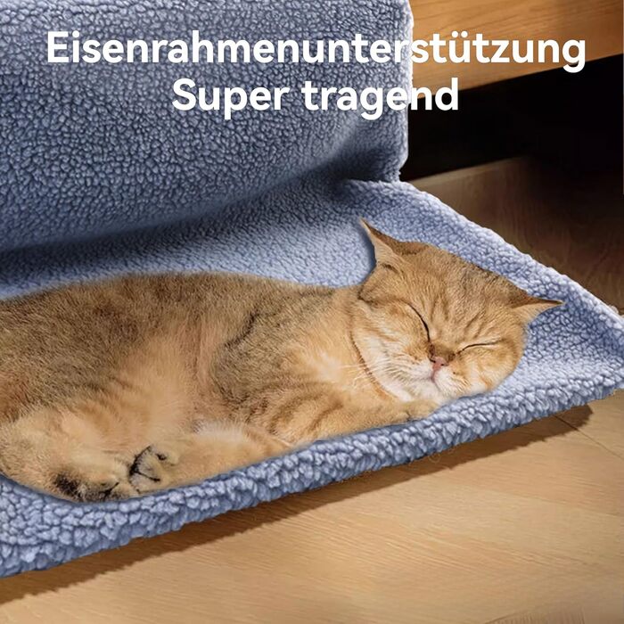 Кішка ліжко, гамак для котів на вікно, гамак для котів без мотузки, складане ліжко для котів на вікно, ліжко для котів на вікно з присосками, стійкий гамак для котів, вантажопідйомність 15 кг, сірий колір (ліжко для котів біля батареї, сірий колір)