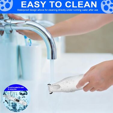 Триммер для собак з LED-підсвічуванням - набір для догляду за шерстю без шуму, з широкою 18 мм насадкою, бездротовий, для стрижки лап, очей, вух та мордочки