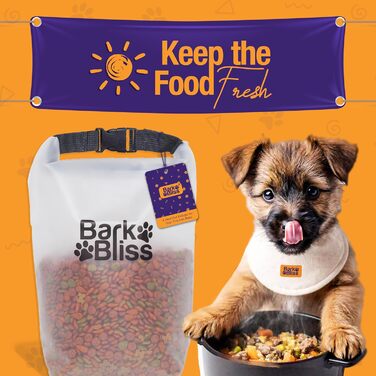 Набір для зберігання корму для собак BarkBliss, 25 порцій, зручний контейнер для подорожей, 3 кг, ідеально для кемпінгу та подорожей