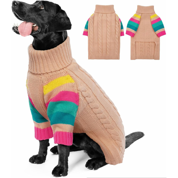 Світер для собак, теплий зимовий, великий розмір XXXL, рожевий, для дівчаток та хлопчиків, теплий, на Новий Рік, для дому та прогулянок