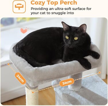 PAWZ Road Котячий комплекс з драбиною та будиночком, 113 см, зелений. Двоярусна кішка, кігтеточка, лежанка для котів, котячий будинок, турнік, кішка, витривала