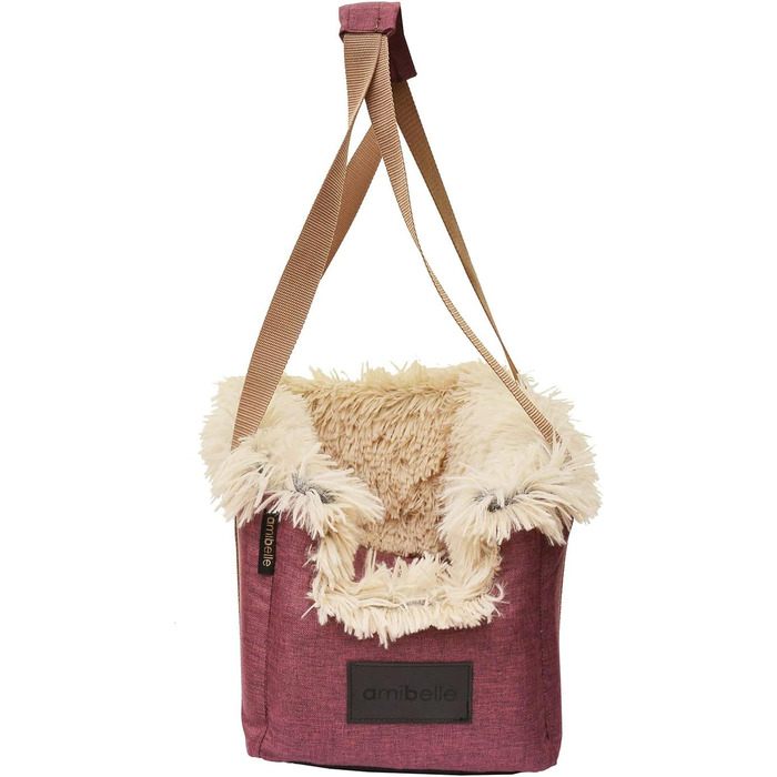 Автомобільний підлокітник для собак | Універсальний, миючий, зносостійкий, для середніх консолей, передніх та задніх сидінь | Сумка для собак, для маленьких порід | Колір: Бордовий