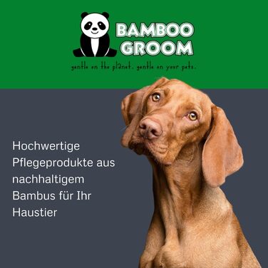 Щітка BAMBOO GROOM для шерсті собак і котів, L, з бамбука, з зігнутими сталевими голками для підшерстя, універсальна для всіх типів шерсті