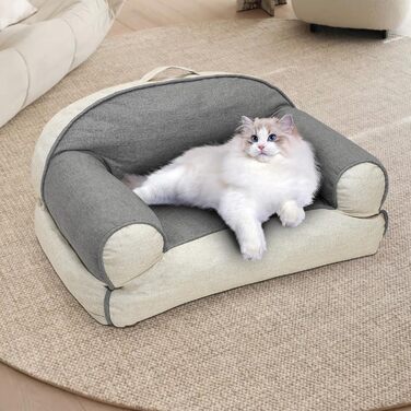 Крісло-лежанка для собак та котів середнього розміру, знімне та миється, м'яке та зручне, з антиковзною основою, 50,8 x 38,1 x 20,3 см