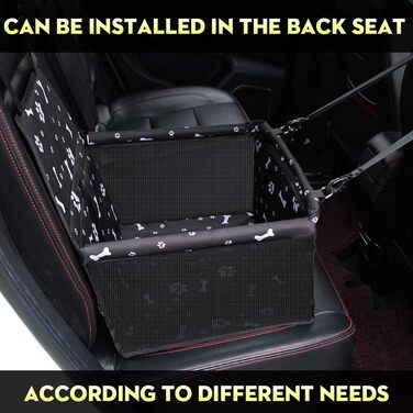 Автокрісло для собак - переноска для маленьких собак, водонепроникна, для заднього та переднього сидіння