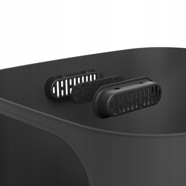 Великий закритий лоток-туалет для котів Rotho XL, біло-сірий