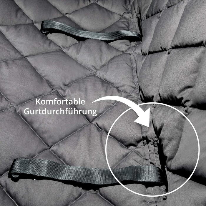 Кришка для автосидіння для собак Pointer, 125 см, сіра - захист заднього сидіння, водонепроникна, миється до 95°C