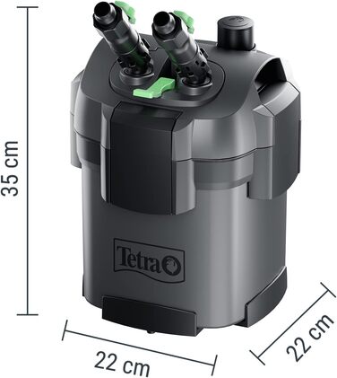 Зовнішній фільтр Tetra EX 500 Plus для акваріумів до 100 л, потужний фільтр для кришталево чистої води