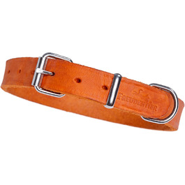 Схоплювач для собак Freudentier Alsterufer з натуральної шкіри (Sunset Orange, 33-44,5 см) - ручної роботи, EU