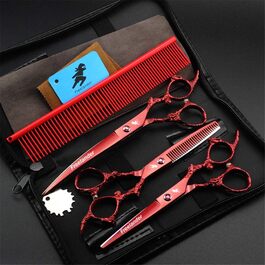 Набір професійних ножиць для грумінгу тварин, нержавіюча сталь, набір ножиць для грумінгу, 6.0 та 7.0 дюймів