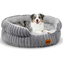 Ортопедичне ліжко для собак Deime, м'яке кругле ліжко, миється, собаче ліжко з знімним підкладом для двостороннього використання, кошик для собак, неслизький килимок для собак маленьких та середніх порід