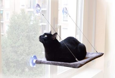 Підвіконна лежанка-гамак для котів Cat View з кріпленням на вікно