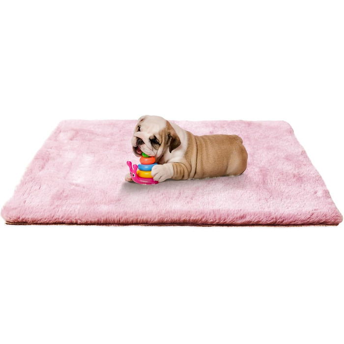 Килимок для собак середніх порід - м'який лежак для собак, килимок для собак, лежанка для собак, килимок для маленьких собак, неслизьке дно (рожевий, 76x54 см)