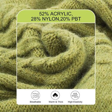 BEAUTYZOO Пуловер для собак - теплий в'язаний, з коміром-стійкою, для дрібних та середніх собак, цуценят, весни, осені, зими, зелений, S/M