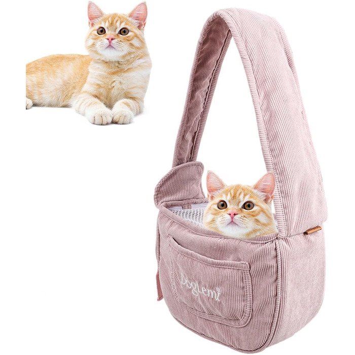 Шлейка для собак - регульована водонепроникна сумка-переноска для котів, легка сумка на плече для подорожей, сітчаста переноска з надійним ремінним кріпленням для маленьких тварин