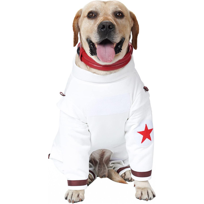 Костюм для собак та котів Space Dog на Хелловін, XXL, білий/розкішний сад