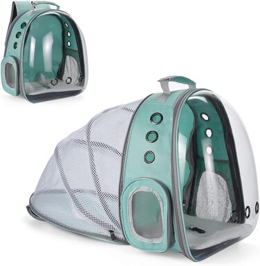 Рюкзак для тварин YUDOXN: переноска для собак та котів. Транспортний рюкзак Bean Green з подовженою спинкою