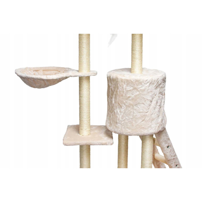 Високий когтеточка-комплекс із лежаком та стовпчиком для кігтів, вежа Pet HOBBY 101 — 160 см