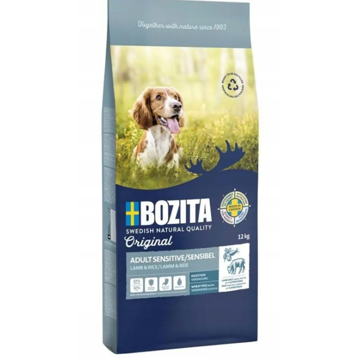 Сухий корм для дорослих собак Bozita Original Sensitive Digestion з ягнятиною, 12 кг