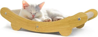 LUMIN TUTU Двостороння кігтеточка та ліжко для котів, 59x34 см, міцна та багаторазова, без виділення ворсу