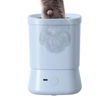 Автоматичний мийник лап для собак Ruwshuuk – двошвидкісний, для подорожей, блакитний