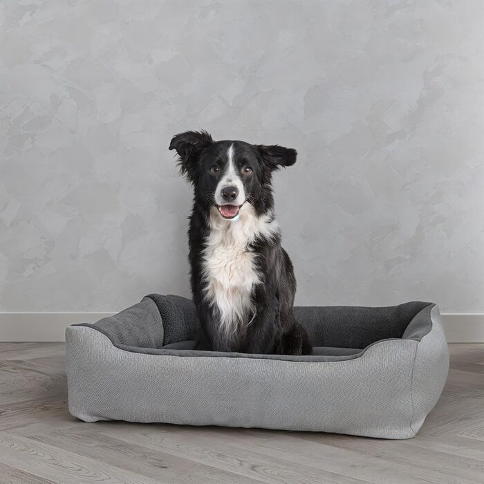 Італійська постільна білизна для собак та котів Hundehütte Love, сіра, 84 x 66 x 19 см, для всіх сезонів