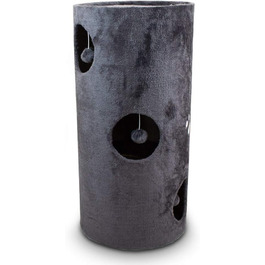 BITUXX® Кігтеточка для котів - кігтеточка-будиночок з плюшу та сизалю (78 см, сірий)