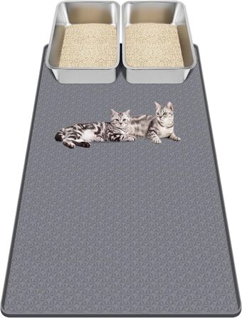 Килимок для котячого туалету Kalolary – великий, силіконовий, вологостійкий (130 x 65 см)