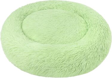 Кругле собаче ліжко Normani для великих та маленьких собак - ергономічна подушка-бублик. Собача лежанка з високим бортиком (М'ята, 100x100x28 см)