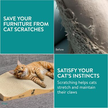 Котячий когтетоп Navaris 4-в-1 - іграшка для котів, когтеточка з картонної хвилястої гофрованої паперу, проста у збірці, багатофункціональна