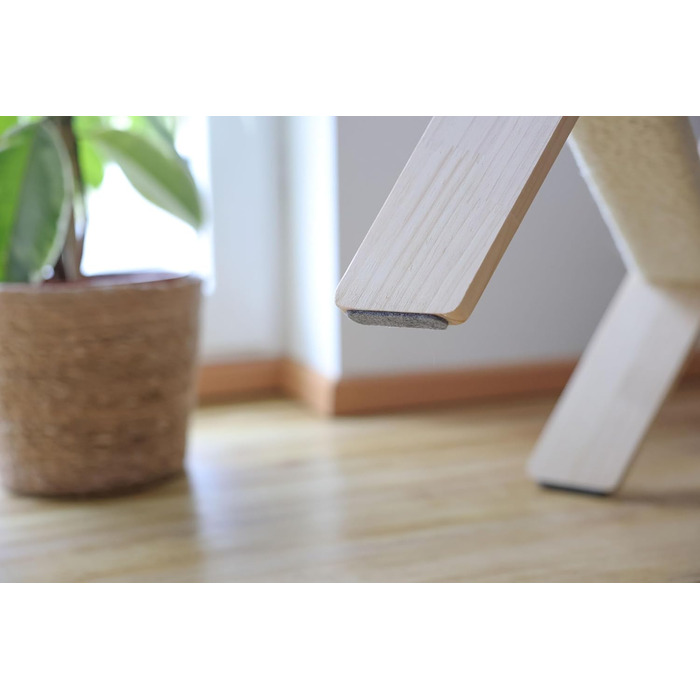 Дерев'яний котячий комплекс Kerbl Pet з драбиною, бежевий, 97x35x34 см, з сизалю та велюру