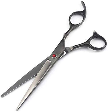 Набір професійних ножиць для грумінгу собак та котів, 17.8 см (7-дюймовий набір), чорний колір