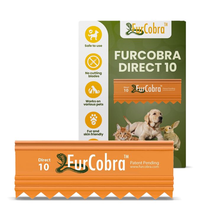 Щітка для грумінгу домашніх тварин Direct 10 - м'яка, без металевих лез, 9 см, для собак та котів