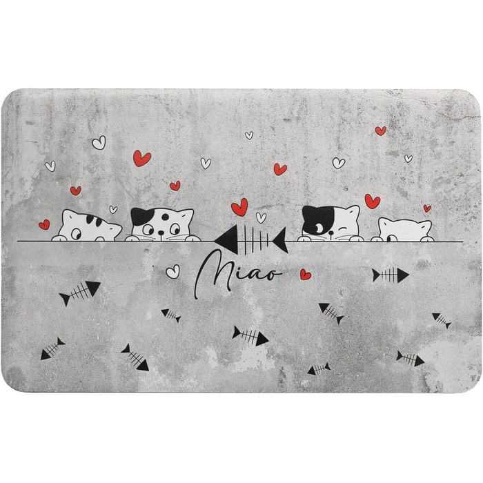 Підкладка гумова Emmevi для миски, антиковзаюча, 30x46 см, для собак та котів