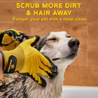 Рукавичка для видалення шерсті Pat Your Pet Tierhaarentferner - рукавичка для грумінгу котів, собак та коней, жовта