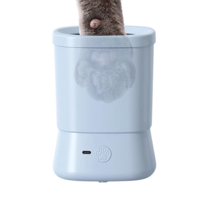 Автоматичний мийник лап для собак Ruwshuuk – двошвидкісний, для подорожей, блакитний