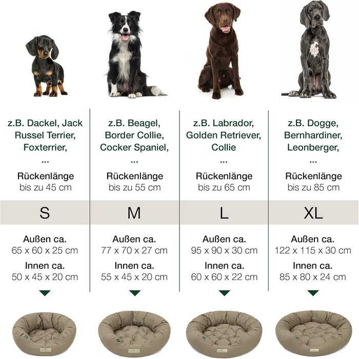 Еко-лежак для собак HOUND & NATURE St. Moritz, круглий, м’який, машинне прання, донат-форма, для малих порід, 65х60 см, колір тауп