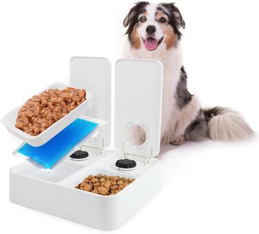 Автоматичний годівниця для котів та собак ALL FOR PAWS з таймером, для сухого та вологого корму, миється у посудомийній машині