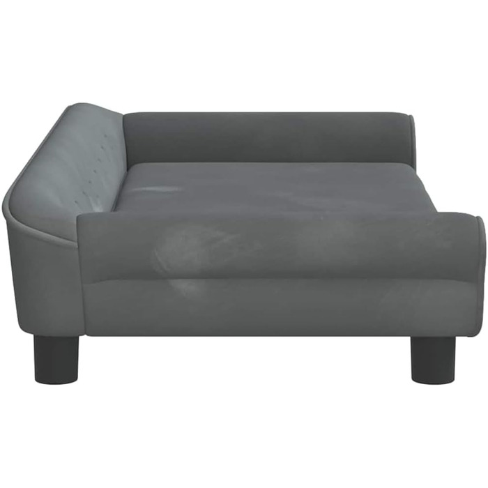 Крісло-ліжко для собак, м'яке ліжко для тварин, лежанка для маленьких собак та котів, лежанка для домашніх тварин, велюр (100 x 50 x 21 см, темно-сірий)