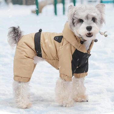 Водонепроникна флісова куртка для собак XL, хакі, з капюшоном та регулюванням