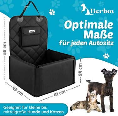 Автокрісло для собак TIERBOX з диспенсером для пакетів, водонепроникне, посилене, для маленьких собак