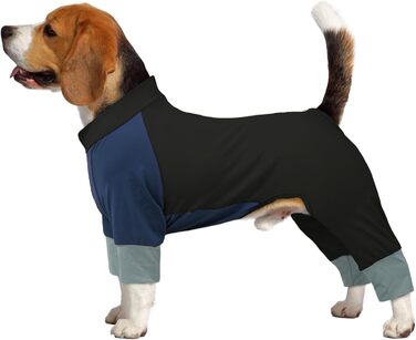 Піжама для собак Hjumarayan, чорна, L - зручний комбінезон для собак після операції та для прогулянок