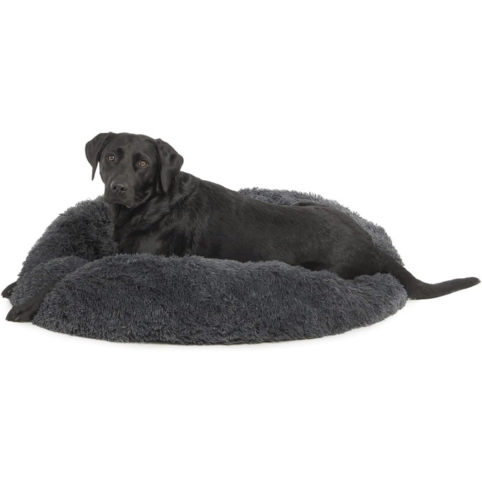 Wallace & Jones | М'яке ліжко для собак Sarnia - L | Ліжко-подушка для собак | 100 x 100 x 25 см | Темно-сірий
