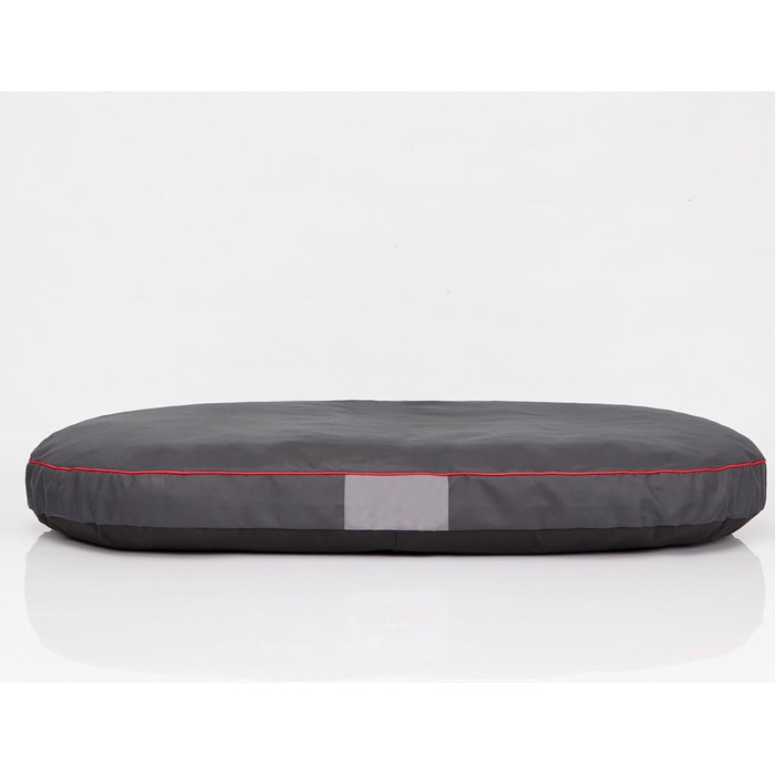 Кругла лежанка для собак, підстилка для собак різних розмірів - міцна, водонепроникна, з м'якою піною, для тварин, для використання на вулиці та прання - 87x68x15 см, сіра L