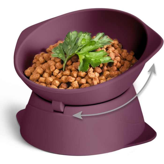 Підвищений миска для кота з регульованим нахилом | Силіконовий миска для кота | Миска для кота, що піднімається