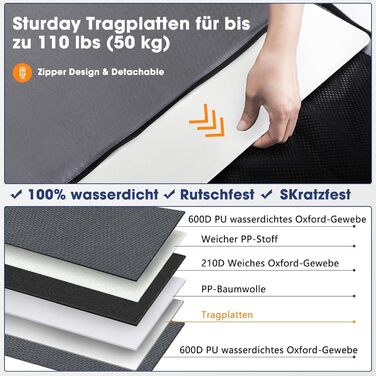 Автокрісло для собак MixJoy: стабільне, вологостійке, з кріпленнями для середніх та великих собак (сірий)