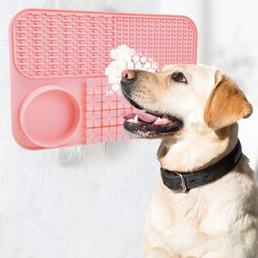 Килимок для годування собак, інтерактивна іграшка-пазл, килимок для корму, розмір L, рожевий