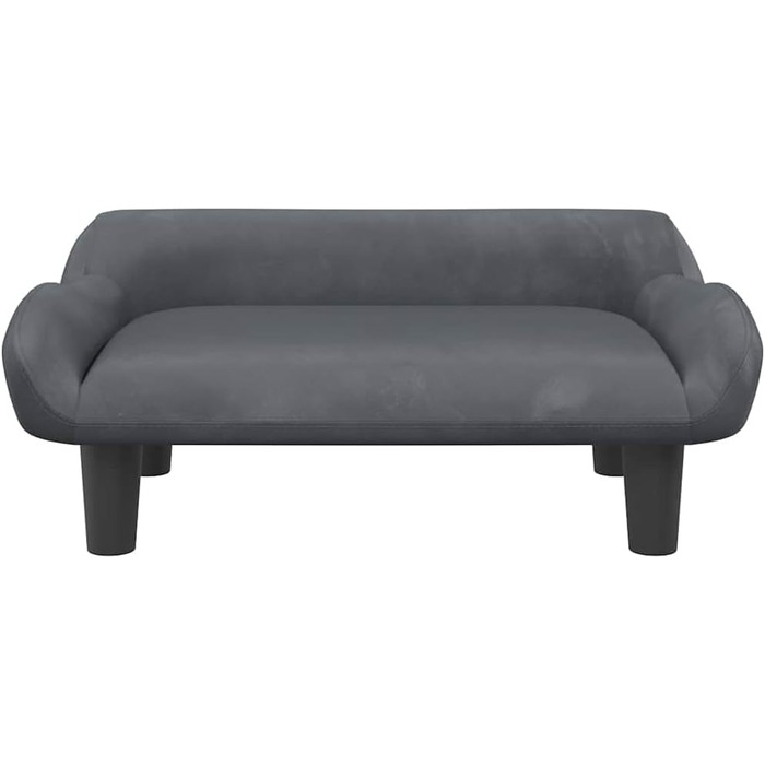 Крісло-ліжко для собак, м'яке лежання, диванчик для маленьких собак та котів, лежанка для домашніх тварин, оксамит (темно-сірий)